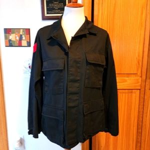 1960's Vietnam War Vintage Upcycled Military Fatigue jacket Shacket Size Medium